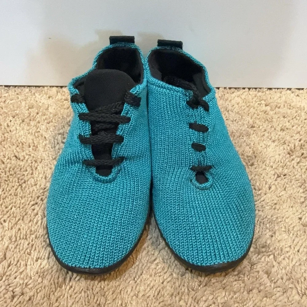 Arcopedico Shoes Womens Size 7.5 Blue Knit Lace Up Comfort Walking Sneakers